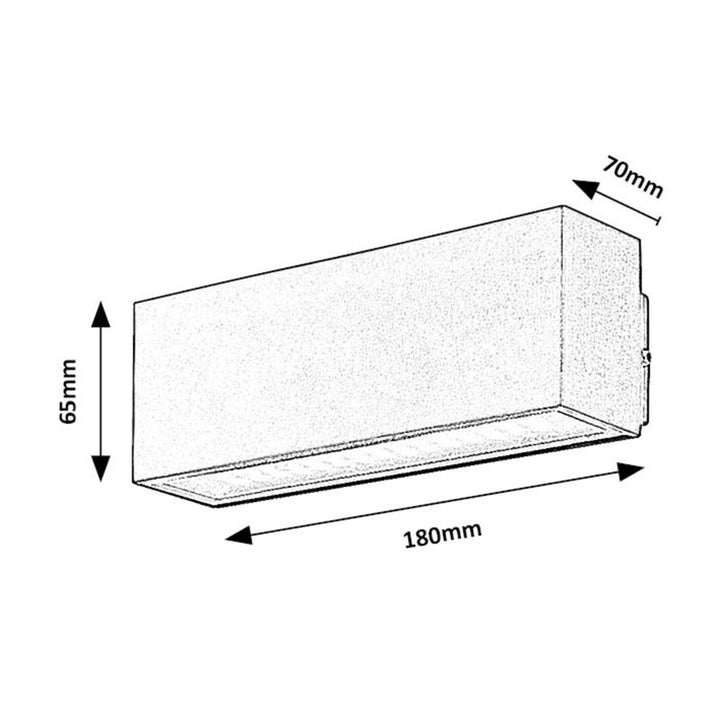 Rabalux, wandlamp, buiten, LED, 10W, IP54, Mataro