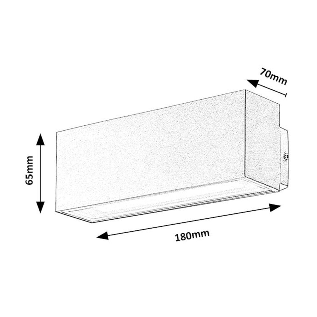 Rabalux, wandlamp, buiten, LED, 10W, IP54, Mataro