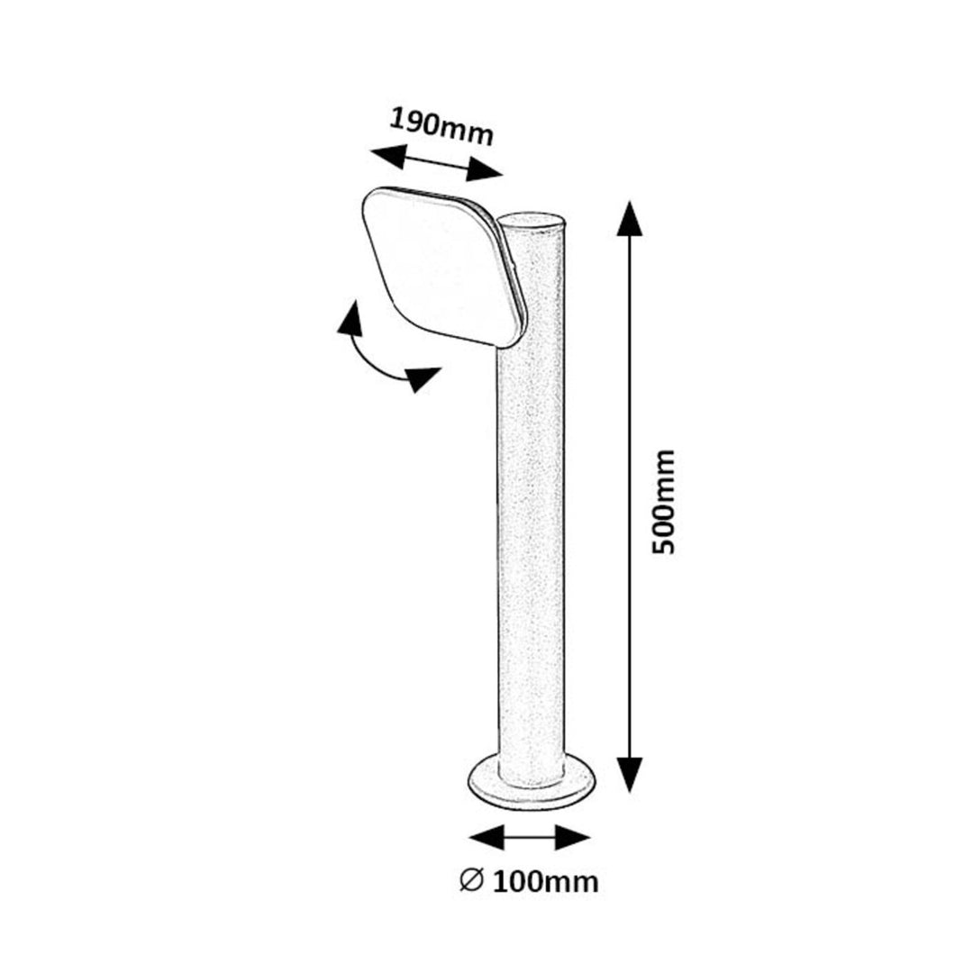 Rabalux lamp, vrijstaand, buiten, LED 12W, IP44, zwart, Odiel