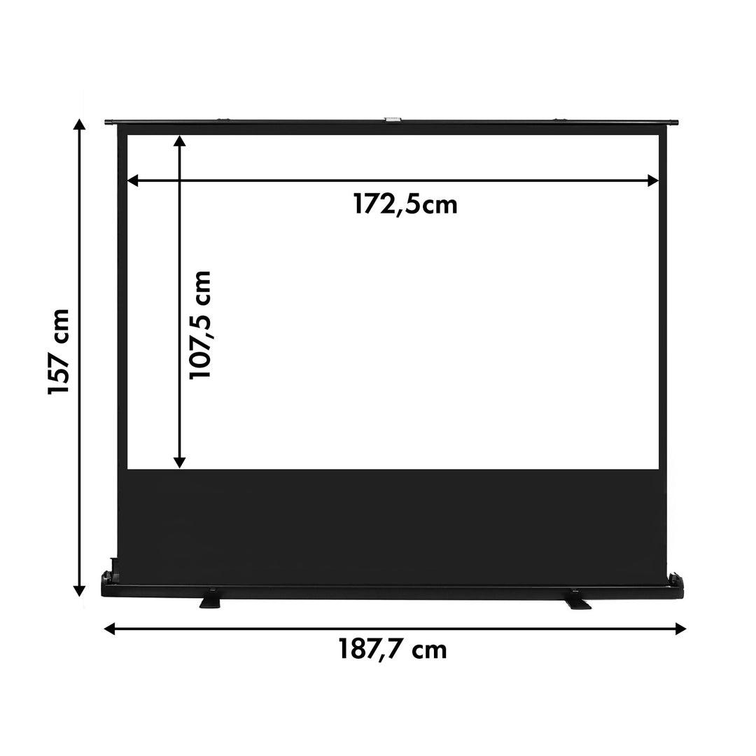 Maclean MC-212 Écran de projection portable  compact au sol, 80" 16:10