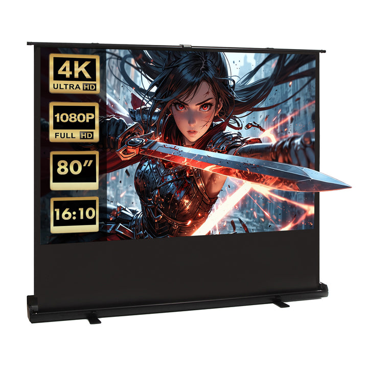 Maclean MC-212 Écran de projection portable  compact au sol, 80" 16:10