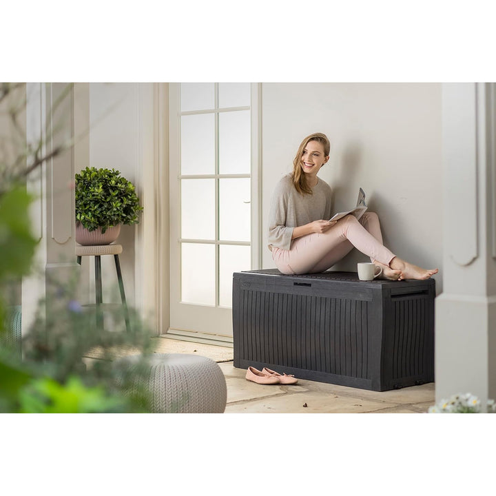 Tuinbox, grafiet, 270l, Comfy opbergbox