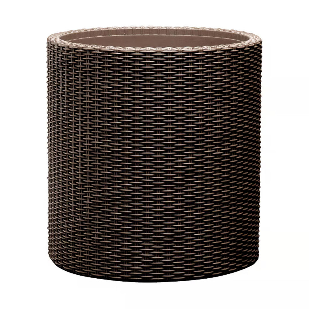 Keter Cilinder Planter M bloempot, rond, diameter 36 cm, bronskleur.