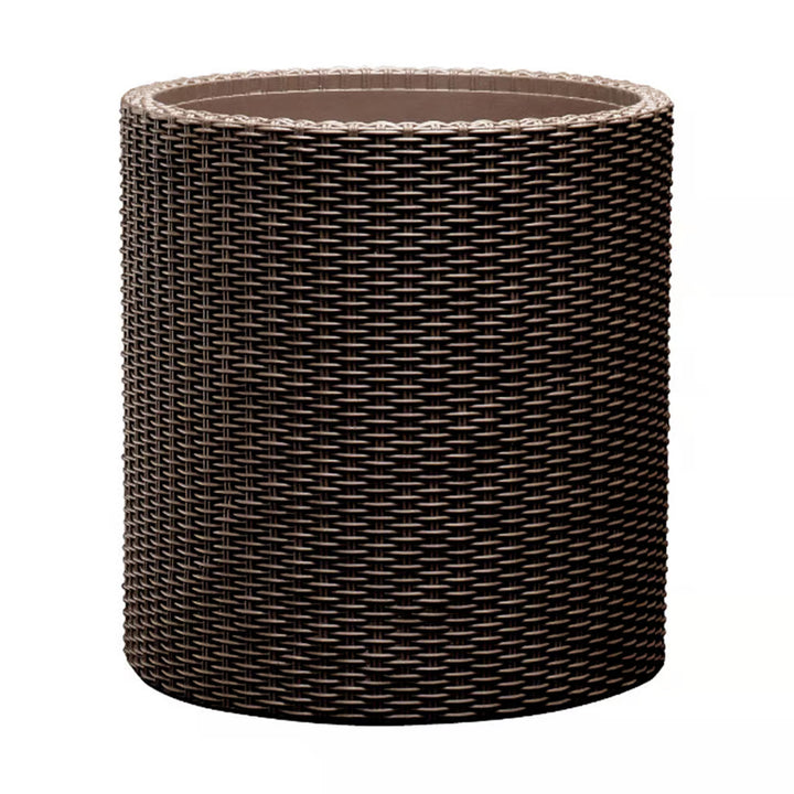 Keter Cilinder Planter M bloempot, rond, diameter 36 cm, bronskleur.
