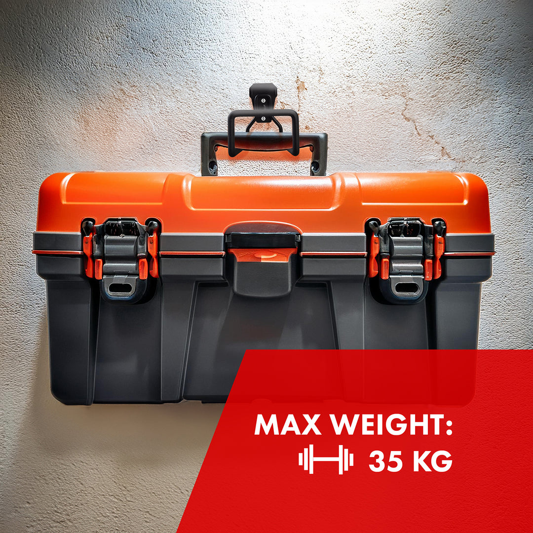 Maclean MC-441 Stalen garagemuurbeugel voor banden Gereedschap Ladderbuizen Fietsen Max. 35 kg