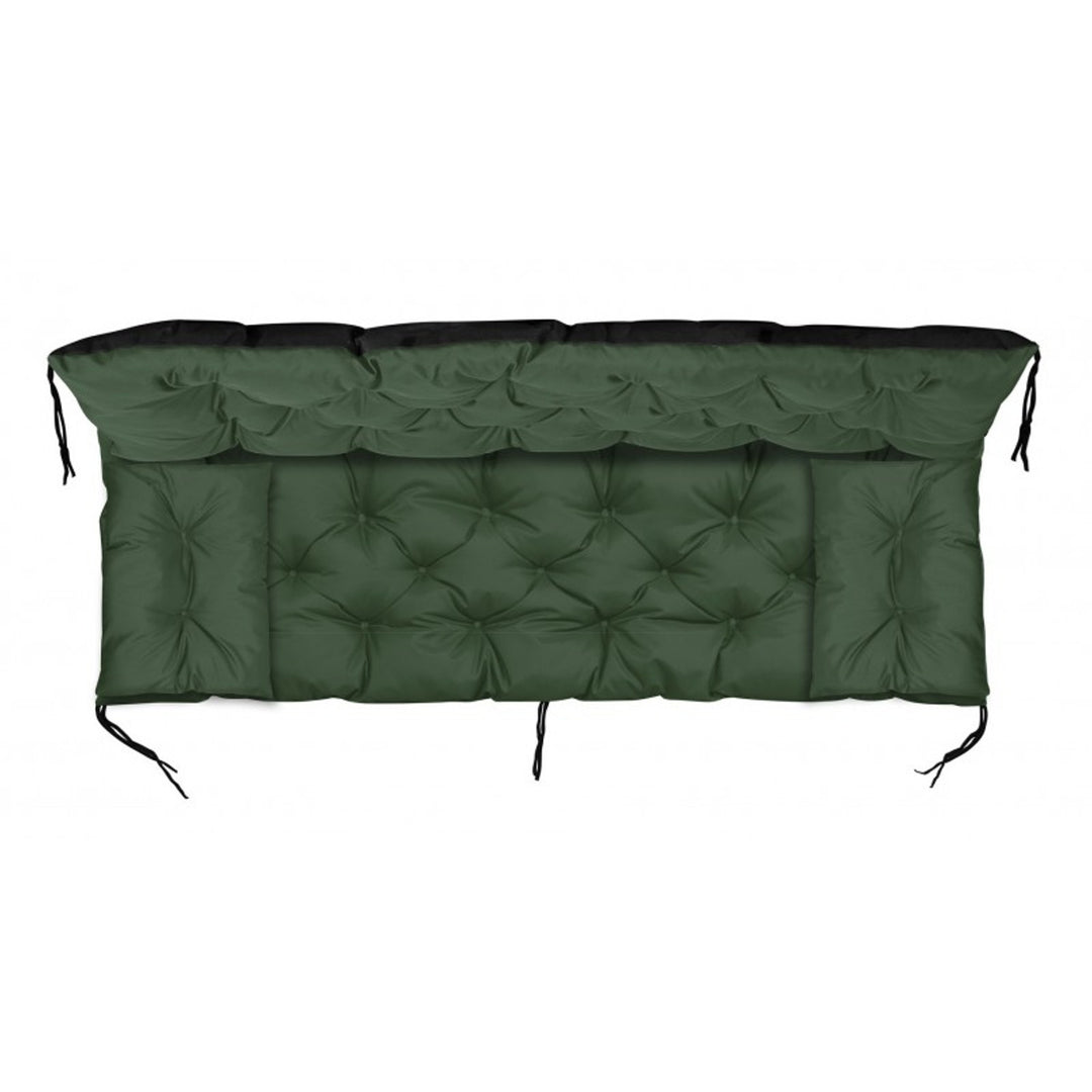 Ensemble de jardin vert 100x60x50cm + 2 coussins 42 x 42 cm