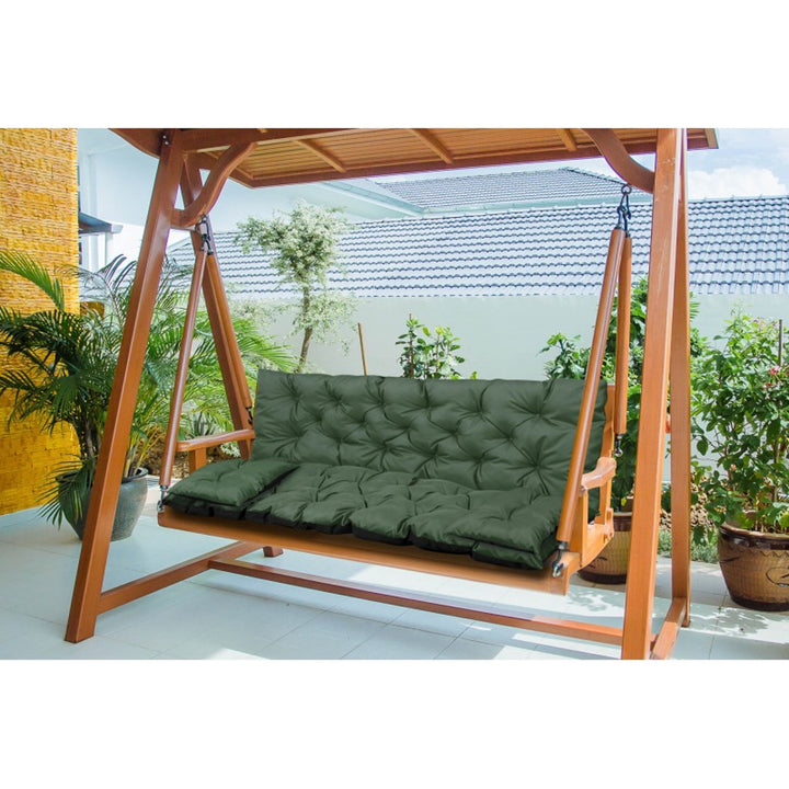 Groene tuinset 100x60x50cm + 2 kussens 42 x 42 cm