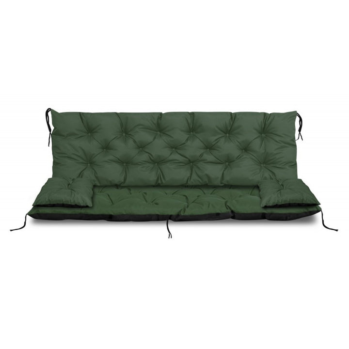 Groene tuinset 120x60x50cm + 2 kussens 42 x 42 cm