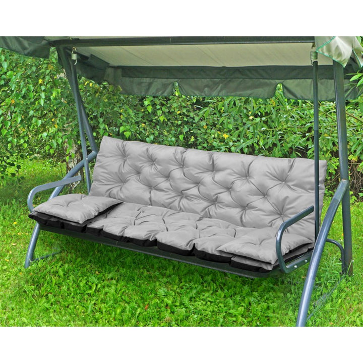 Ensemble de jardin gris clair 100x60x50cm + 2 coussins 42 x 42 cm