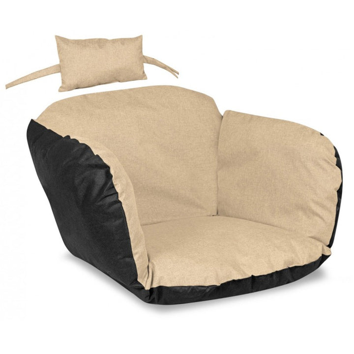 Coussin de jardin 112x113 cm pour nid de cigogne chaise suspendue imperméable beige