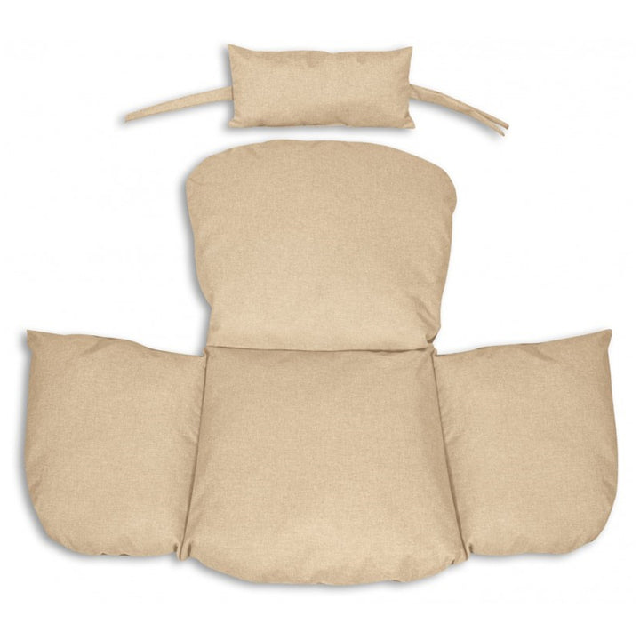 Coussin de jardin 112x113 cm pour nid de cigogne chaise suspendue imperméable beige