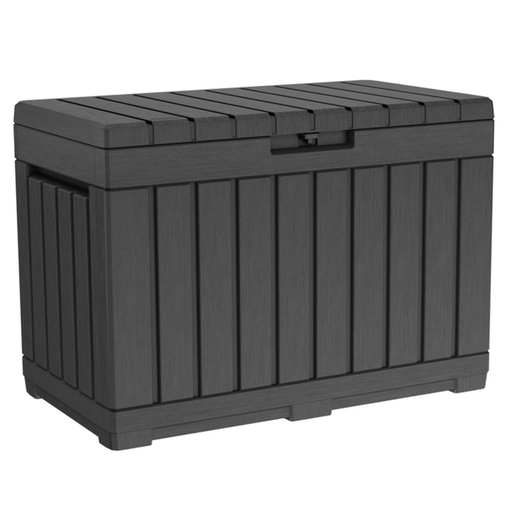 Keter plantenbak, grafiet, zitting, 190L, Kentwood Tuinbak