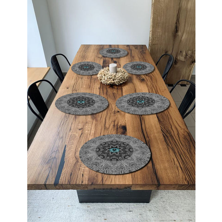 Set de tapis de table Bertoni, 6 pièces, rond, 33 cm, Look