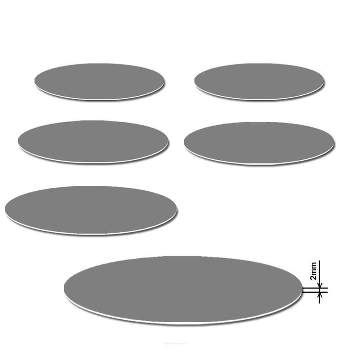 Bertoni placematset, 6 stuks, rond, 33 cm, Kempas