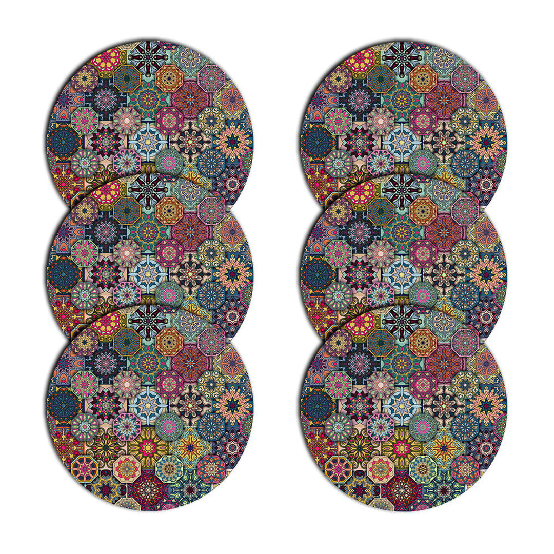 Set de tapis de table Bertoni, 6 pièces, rond, 33 cm, Valencia