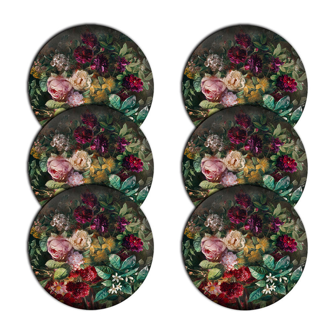 Bertoni placematset, 6 stuks, rond, 33 cm, Boeket