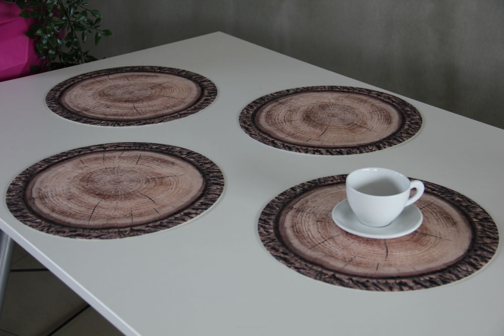 Bertoni set de tapis de table, 4 pièces, rond, 33 cm, Robina