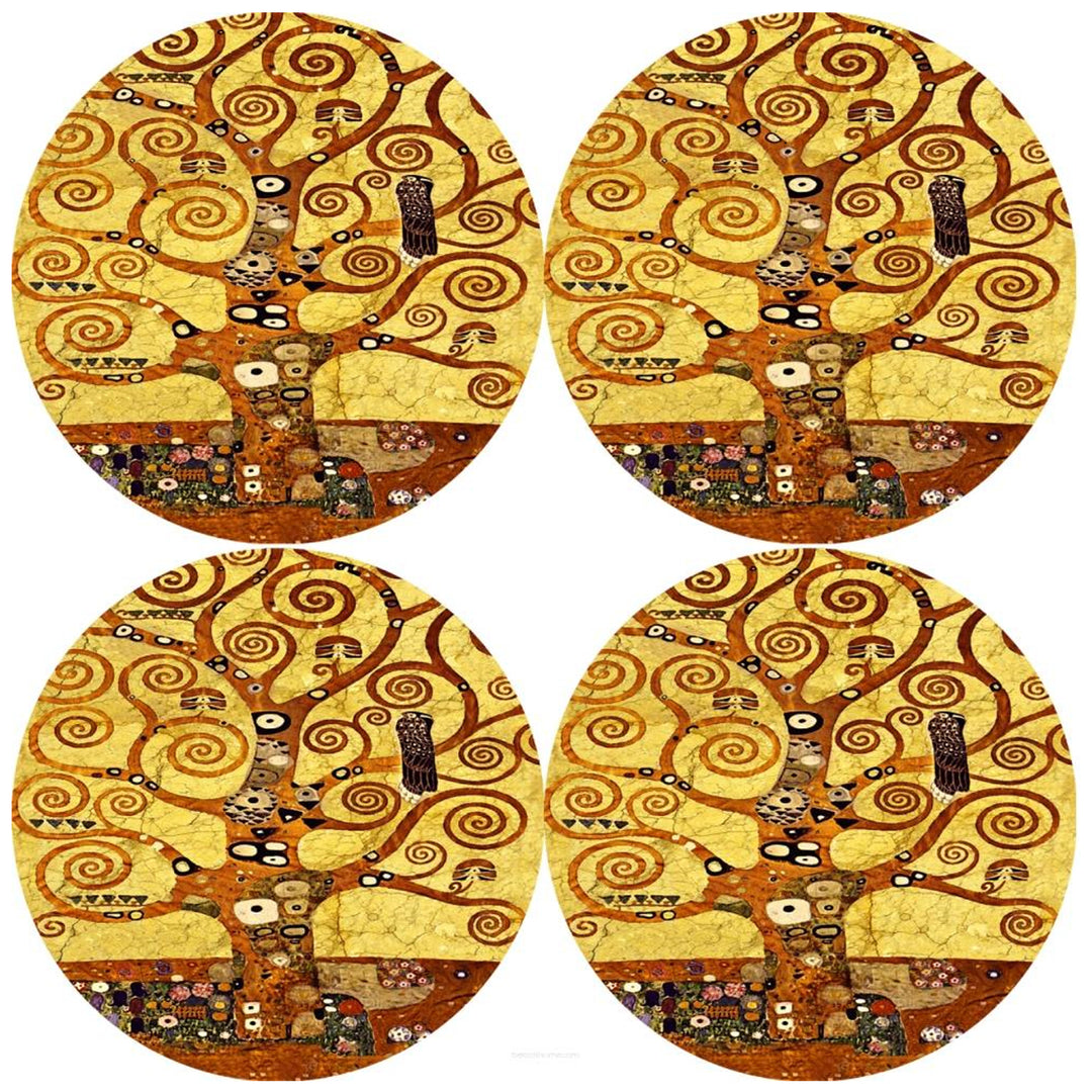 Set de tapis de table Bertoni, 4 pièces, rond, 33 cm, Artdeco