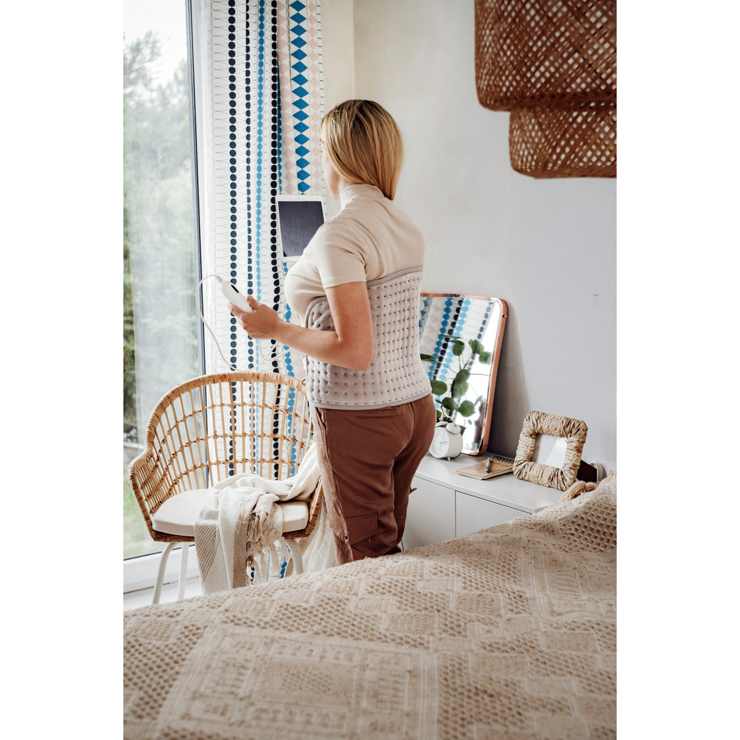 Ceinture lombaire chauffante Adler, 4 niveaux de température, puissance 100W, télécommande LCD, AD 7437