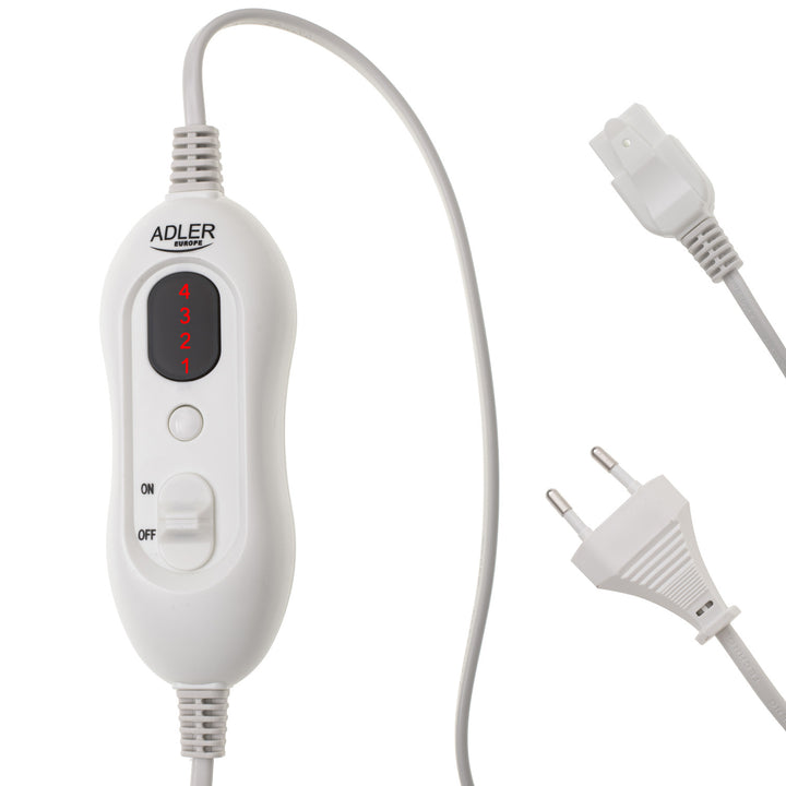 Ceinture lombaire chauffante Adler, 4 niveaux de température, puissance 100W, télécommande LCD, AD 7437