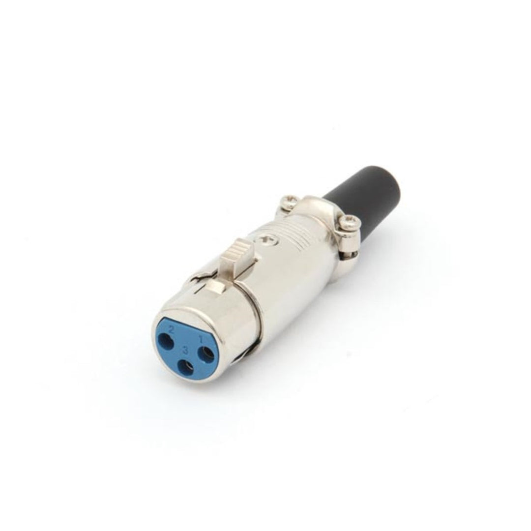 Prise audio XLR 3P nickelée courte Velleman CA092  connecteur de haute qualité