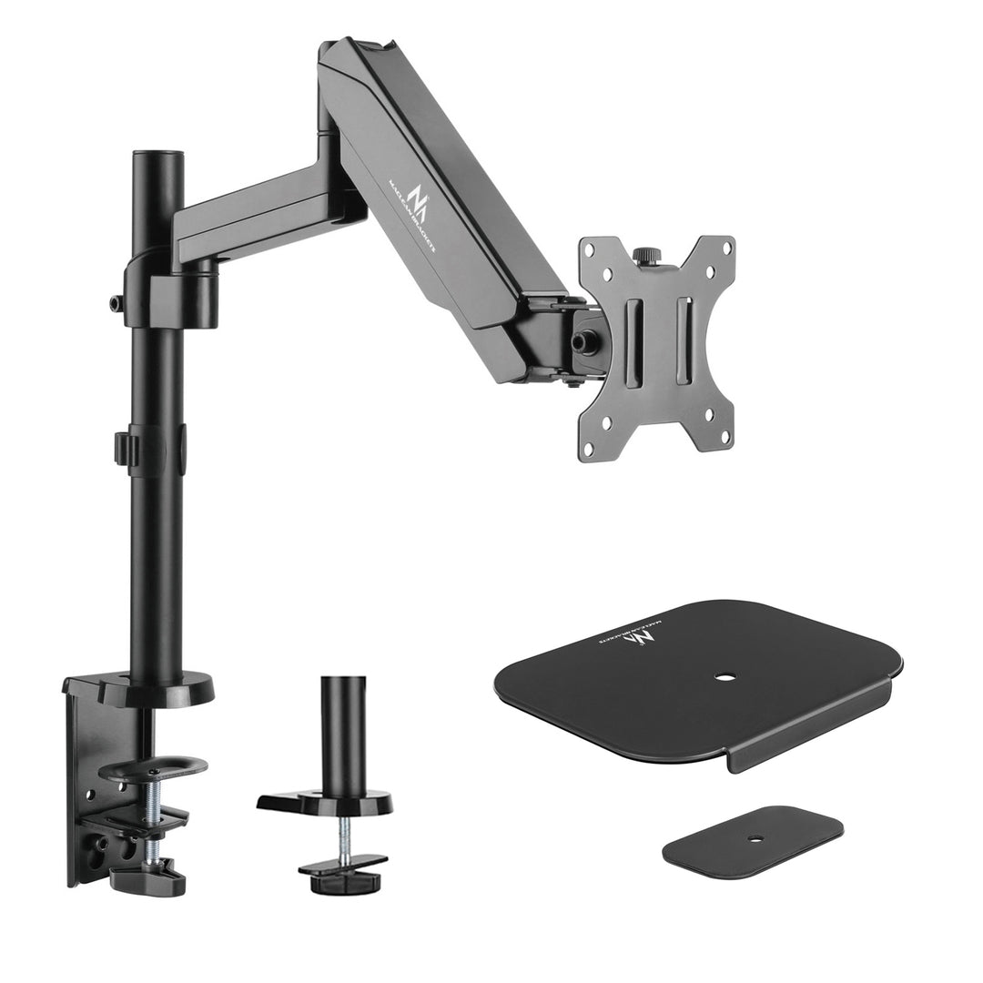 Maclean monitorbeugel, dubbele arm, met gasveer, 17"-32", 8 kg, MC-775 + MC-929