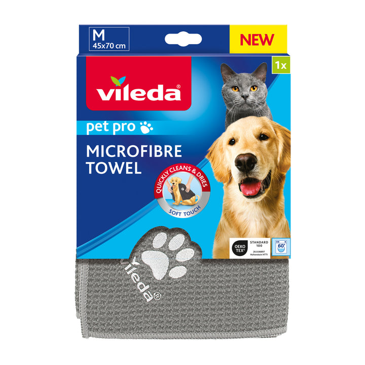 Vileda huisdierenhanddoek, microvezel, maat M, Pet Pro