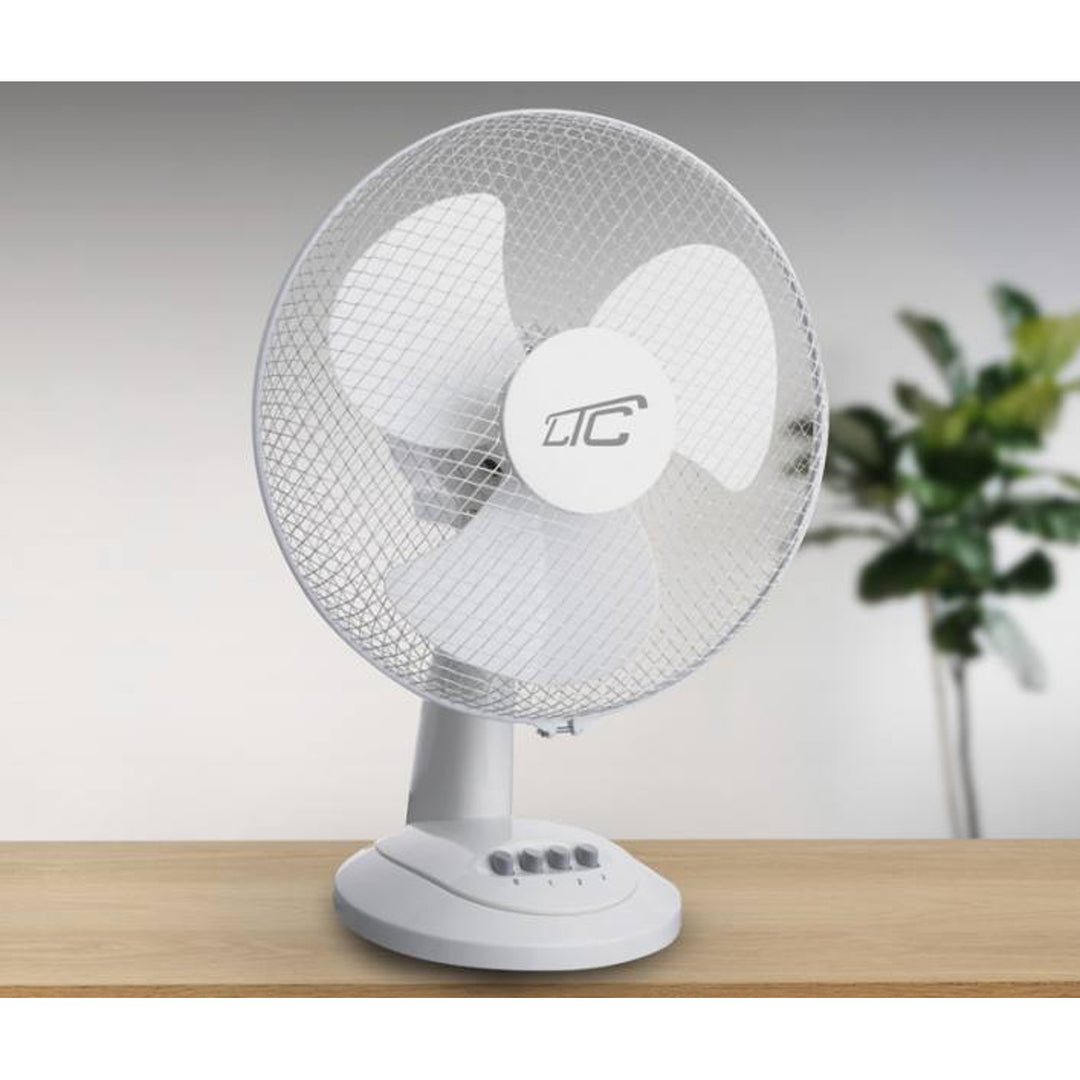 LTC bureauventilator, oscillerend, hoek verstelbaar, 38W, wit, LXWT20