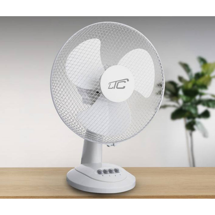 LTC bureauventilator, oscillerend, hoek verstelbaar, 38W, wit, LXWT20