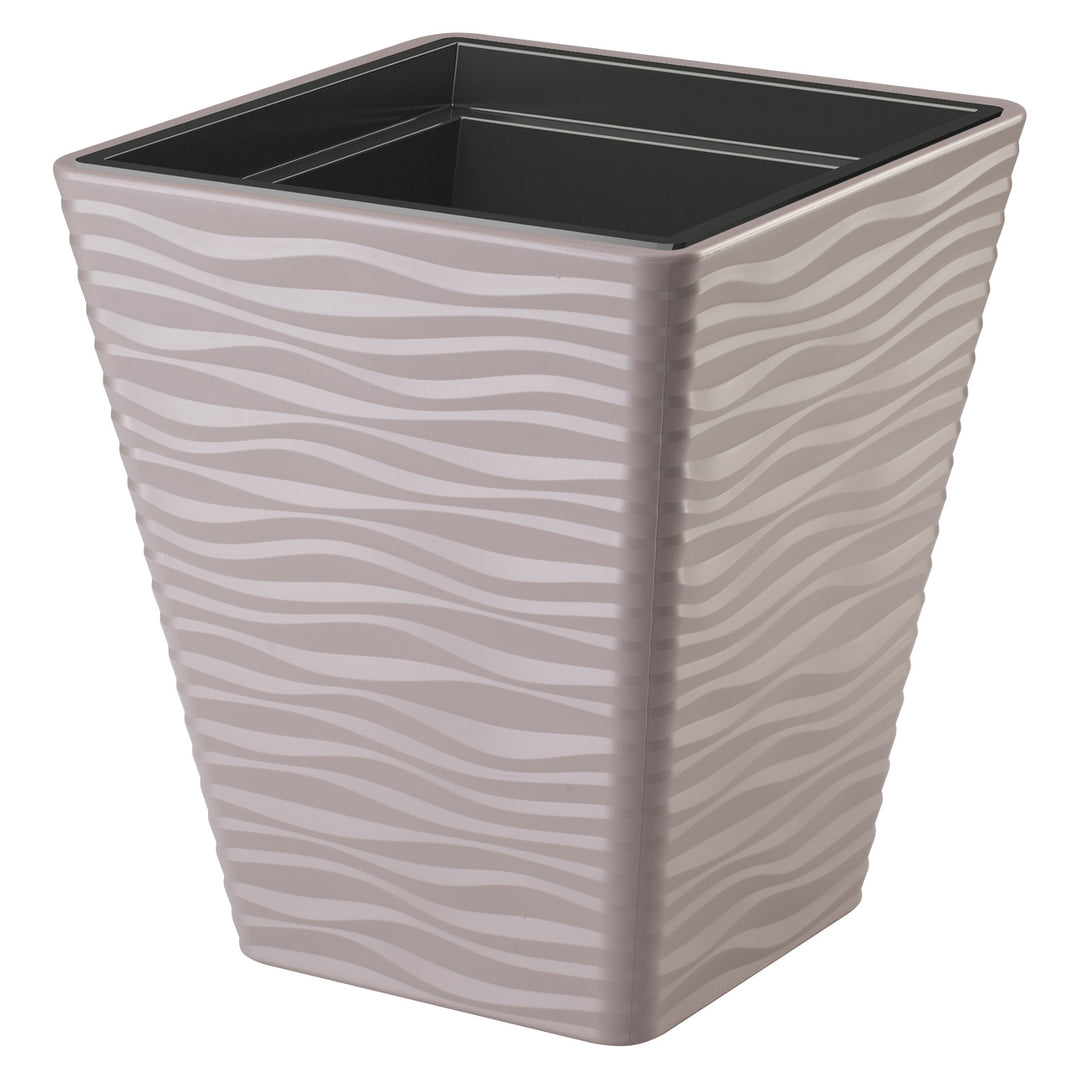 Boîtier carré 40 cm gris beige Sahara Dunes Form Plastic