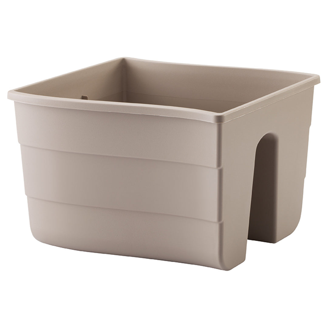 Form-Plastic pot de fleurs, balustrade, 30cm, PP, gris-beige, Wave 30