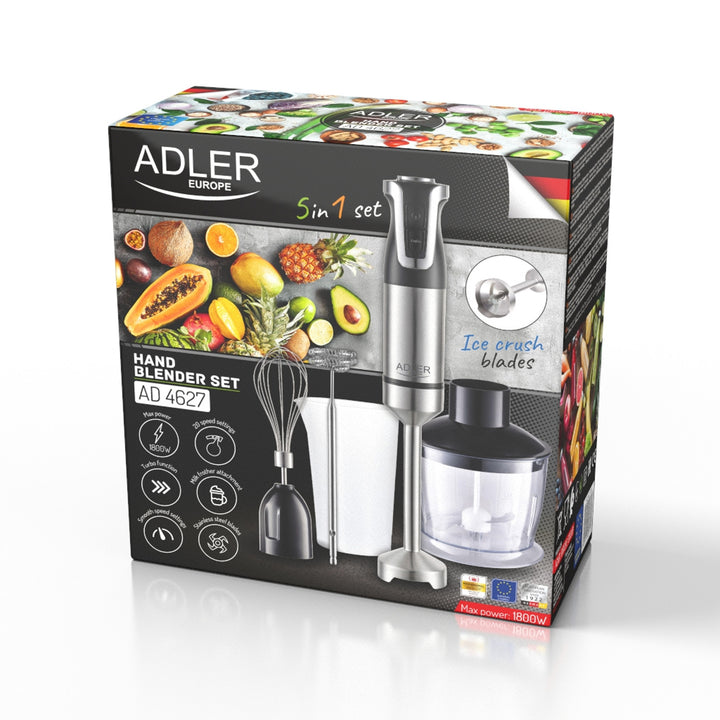 Mixeur plongeant Adler, 20 vitesses, 1800W, fonction Turbo, AD 4627