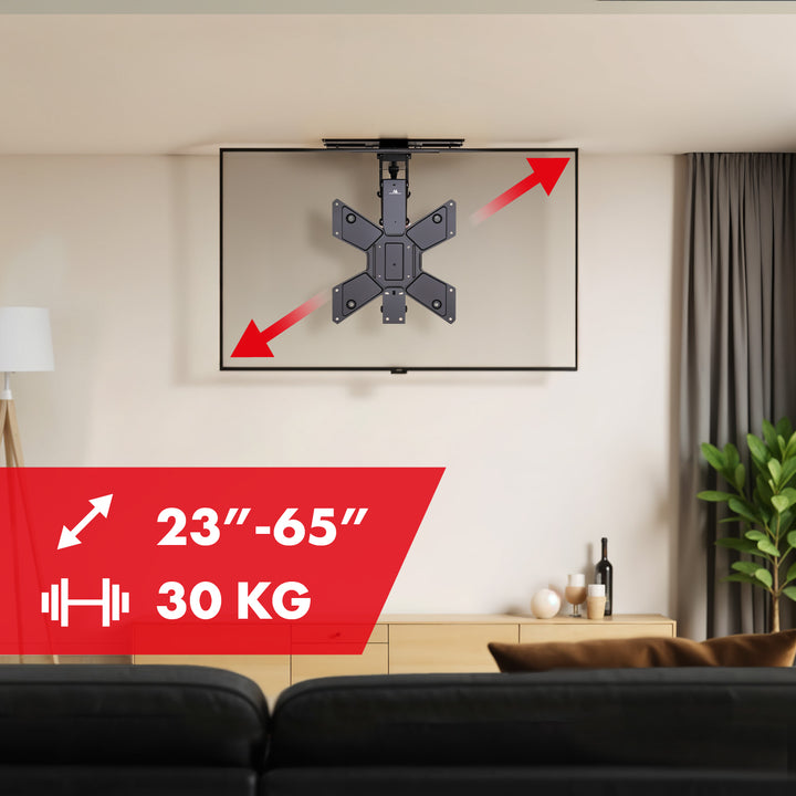 Support électrique Maclean pour TV, support TUYA, max VESA 600x400, 90st swivel, 23"-65", 30kg, MC-491