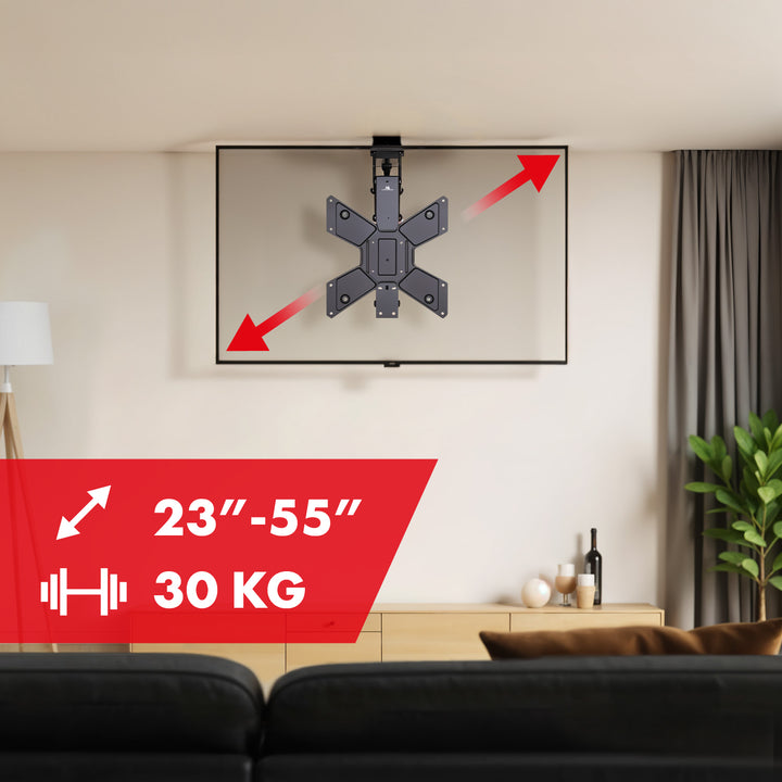 Support électrique Maclean pour TV, support TUYA, max VESA 600x400, télécommande, 23"-55", 30kg, MC-492