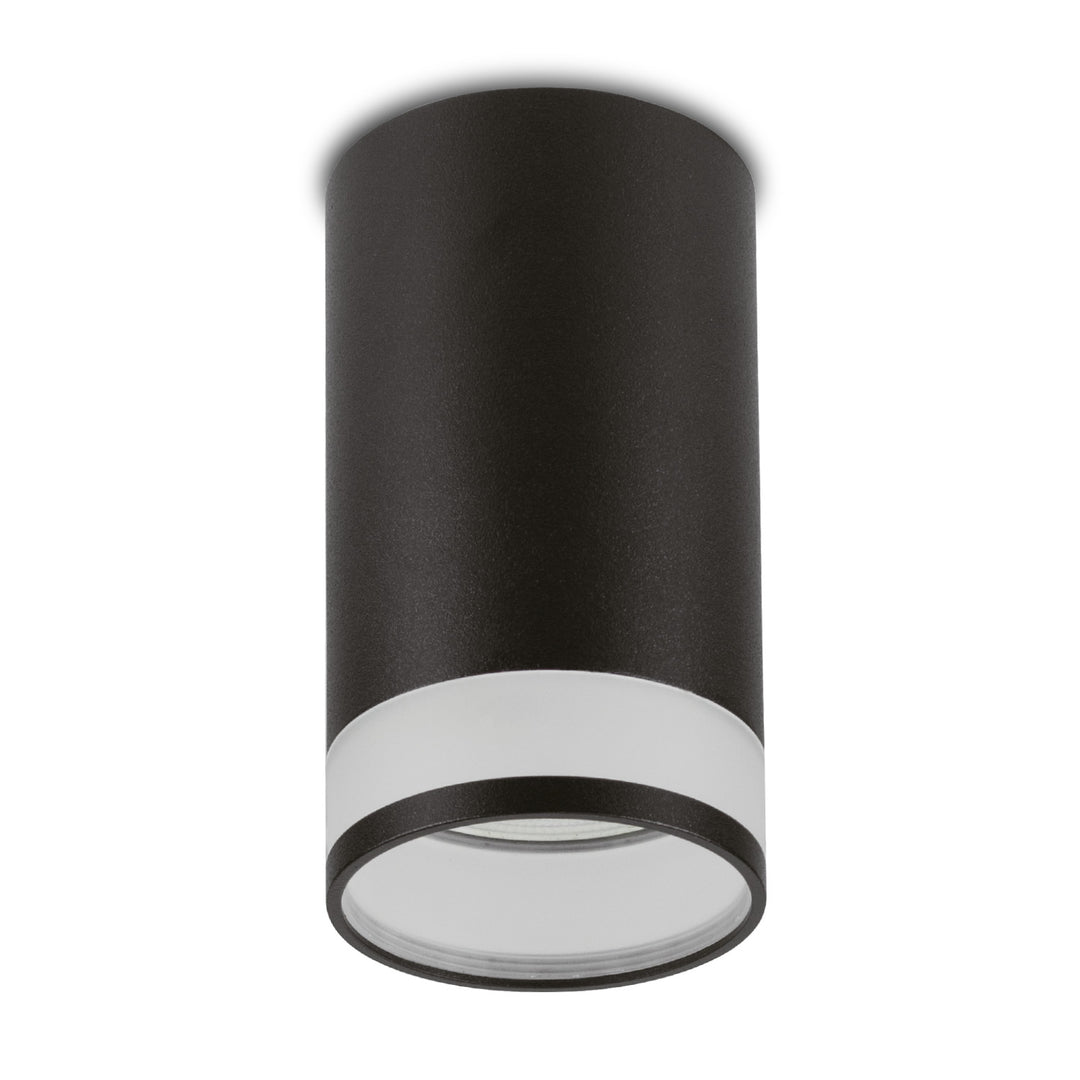 Maclean luminaire/tube apparent, spot, rond, aluminium, GU10, 55x105mm, noir, MCE361 B