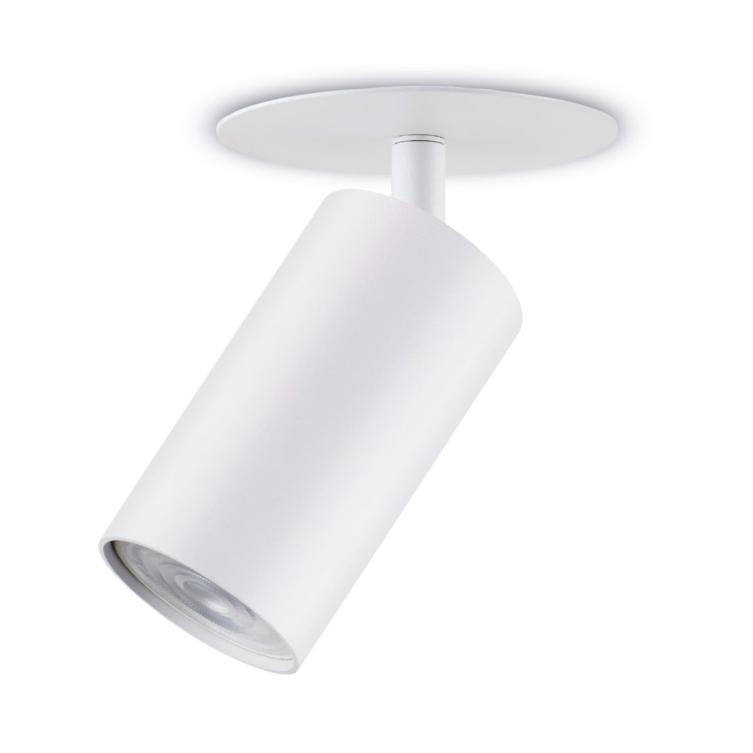 Maclean luminaire encastré / tube, spot, rond, aluminium, GU10, 55x100mm, blanc, MCE364 W