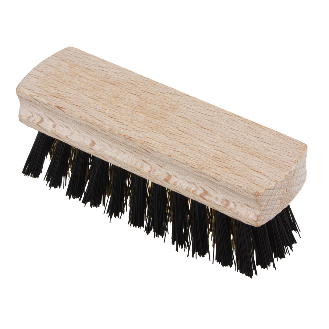 Brosse à daim, bois de hêtre, rainurée avec du fil de laiton, 047/26