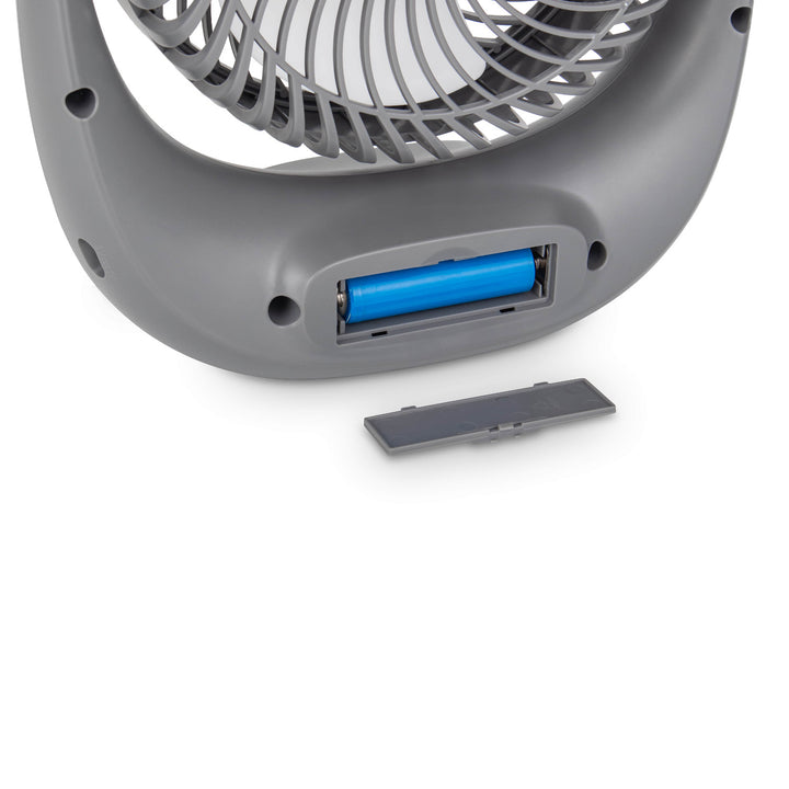 Blaupunkt ventilator, draagbaar, oplaadbaar 1800 mAh, USB, 3 snelheden, grijs, APF301