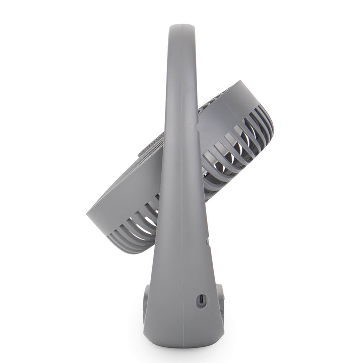 Blaupunkt ventilator, draagbaar, oplaadbaar 1800 mAh, USB, 3 snelheden, grijs, APF301