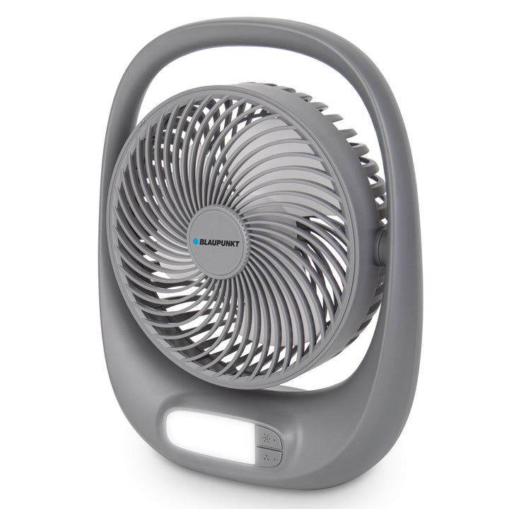 Blaupunkt ventilator, draagbaar, oplaadbaar 1800 mAh, USB, 3 snelheden, grijs, APF301