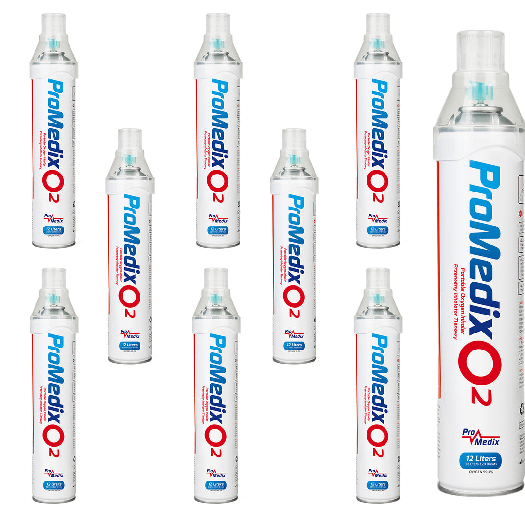 9x Promedix 12L draagbare zuurstofinhalator in doos 99,4%, PR-994