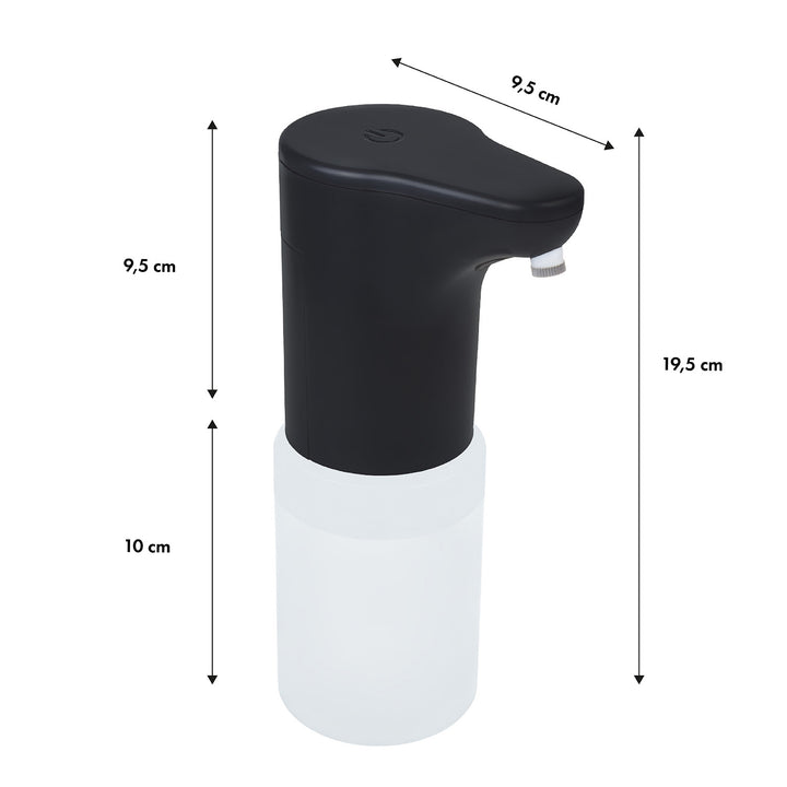 Distributeur automatique Promedix, distributeur de savons liquides, désinfectants liquides, 300ml, 4xAA, noir, PR-540 B