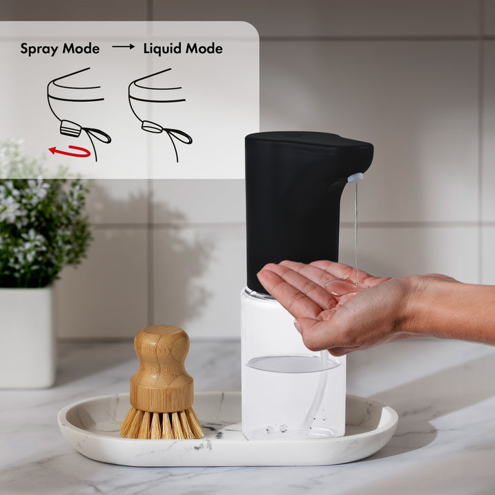 Distributeur automatique Promedix, distributeur de savons liquides, désinfectants liquides, 300ml, 4xAA, noir, PR-540 B