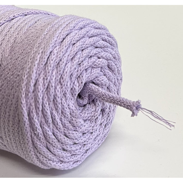 ColiNea, cordon en coton avec âme en coton, tressé, 5mm, 100m, lilas