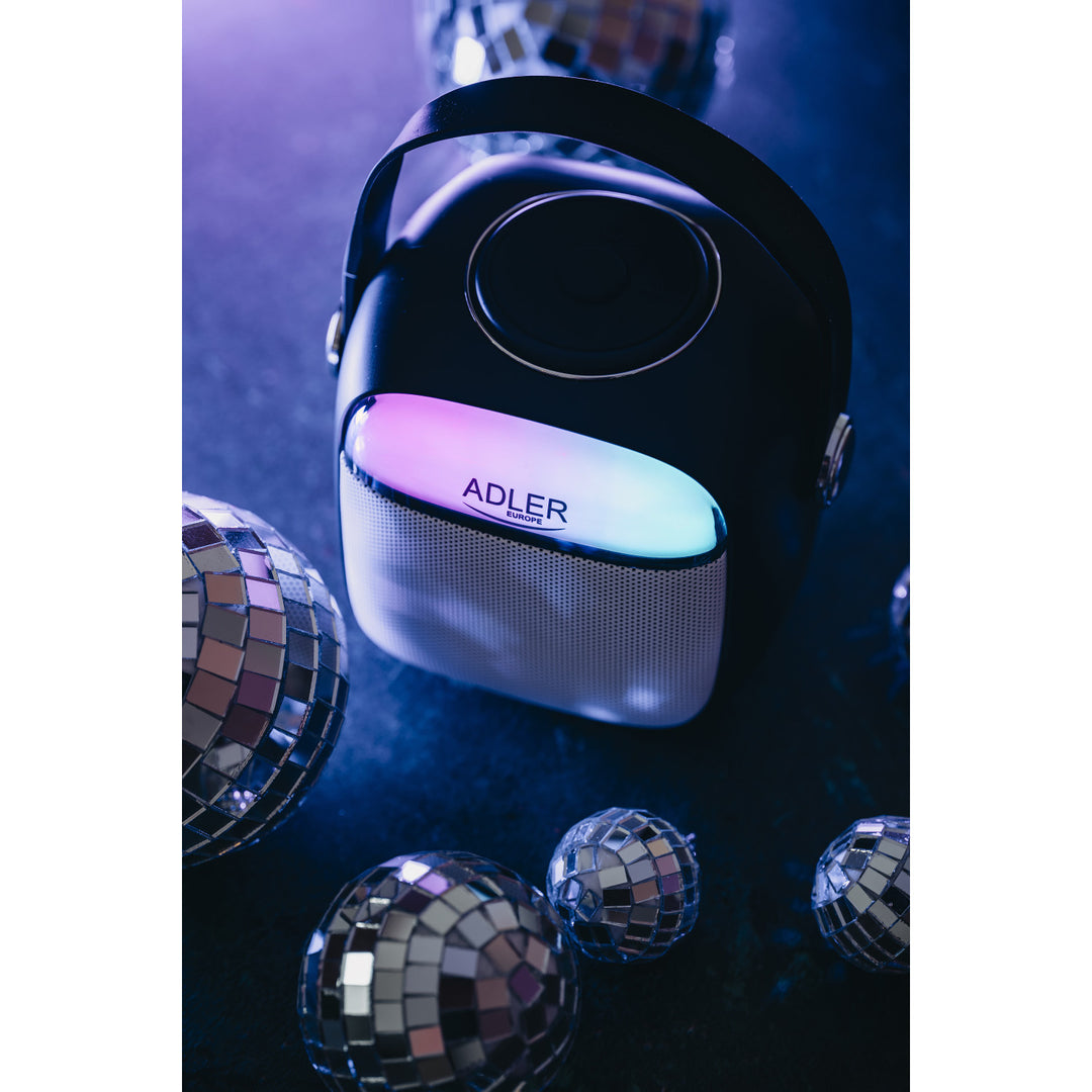 Enceinte sans fil Adler, avec microphone, pour karaoké, Bluetooth, AD 1199 B