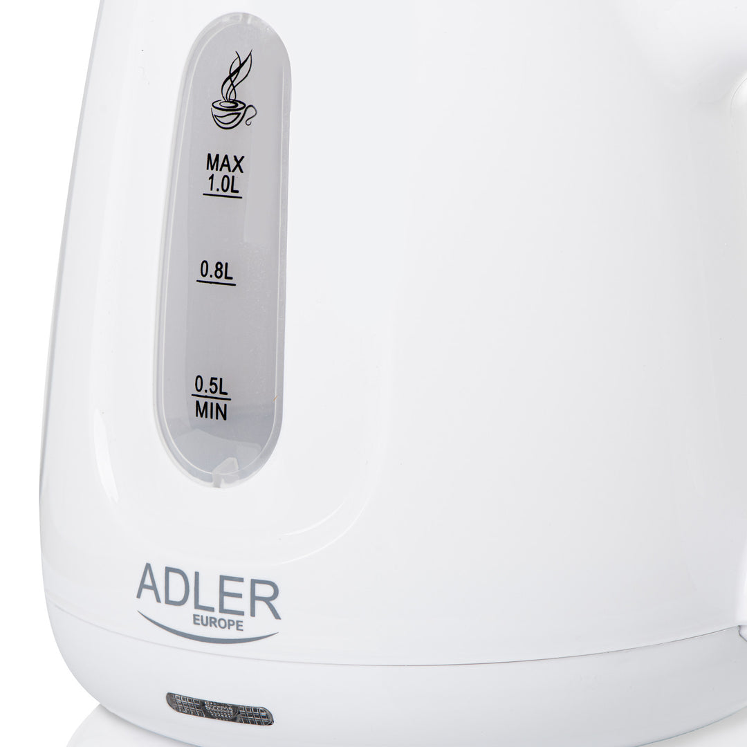 Adler waterkoker, inhoud 1L, vermogen 850W, wit, AD 1373