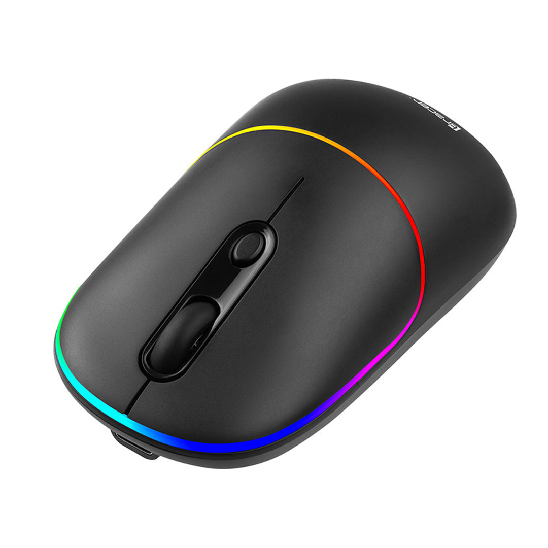 Souris sans fil Tracer, batterie rechargeable 650 mAh, rétroéclairage RGB, Ratero