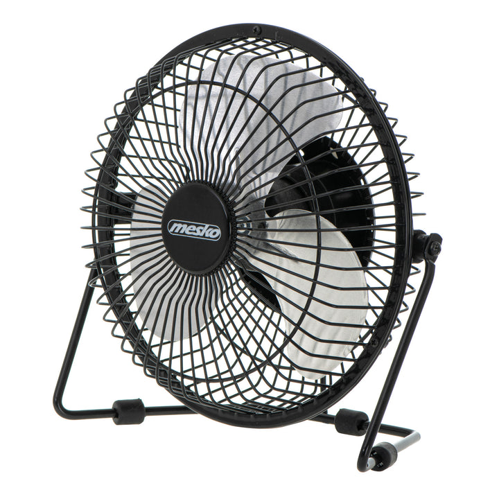 Ventilateur de bureau Mesko, diamètre 15 cm, alimentation USB, oscillation verticale, MS 7322