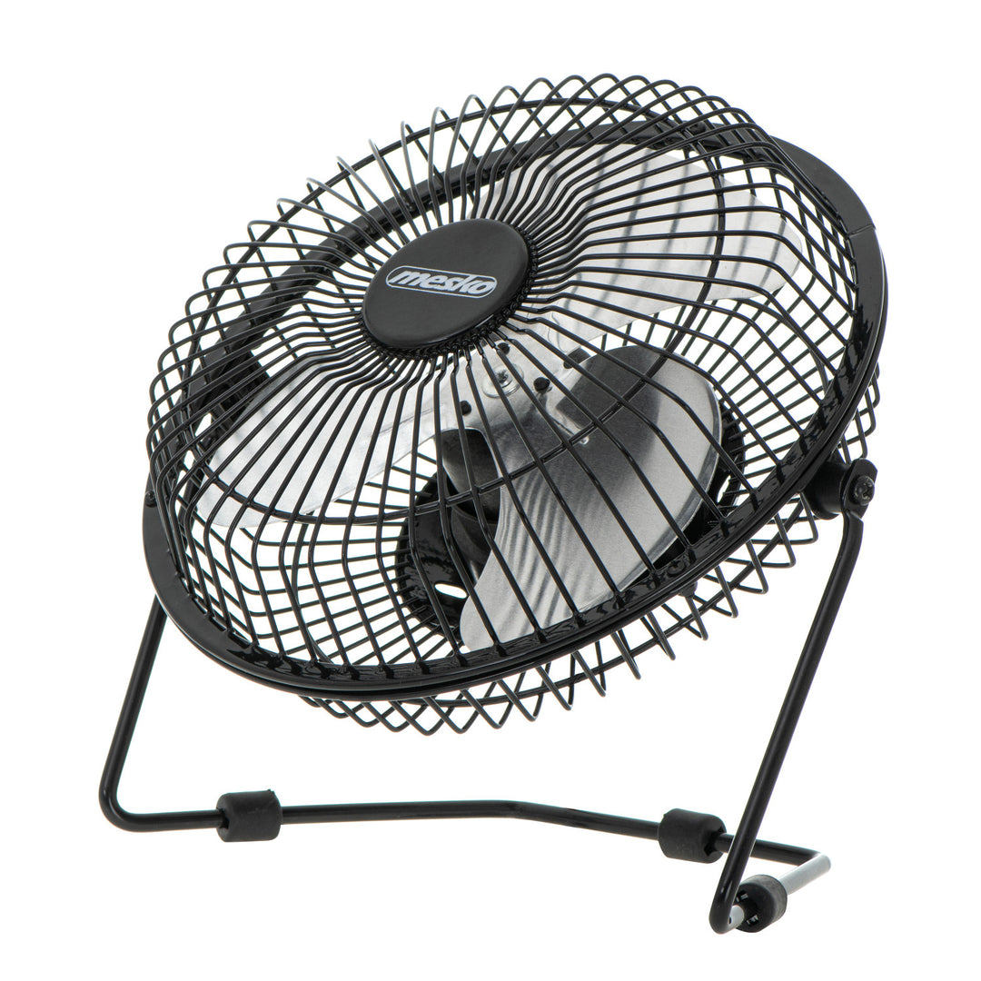 Ventilateur de bureau Mesko, diamètre 15 cm, alimentation USB, oscillation verticale, MS 7322