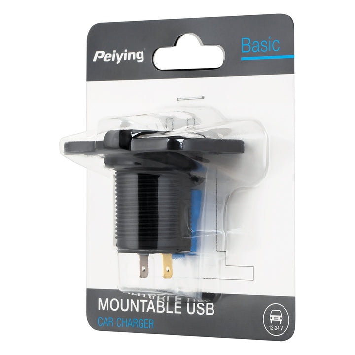 Chargeur de voiture 2xUSB pour installation 3100 mA homologation E24